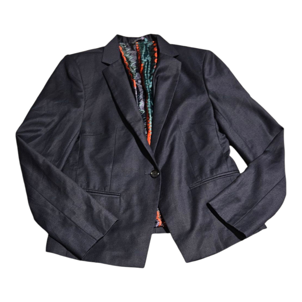 XS Long Sleeve Black Button Closure Blazer